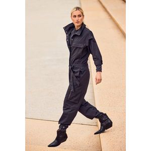 Grijze jumpsuit met cargo details - Louise x Tine