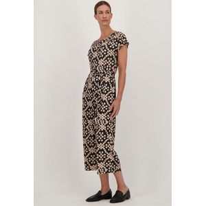 Zwarte jumpsuit met print