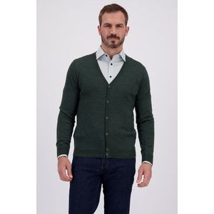Fijn gebreide groene cardigan