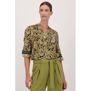 Blouse met bladerprint