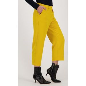 Gele geklede broek met elastische taille