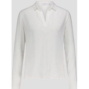 Ecru blouse met V-hals