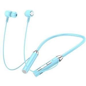 B3 9D Surround Stereo Bluetooth Sport-Kopfhörer mit Silikon-Nackenband - Blau