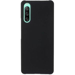 Sony Xperia 10 IV Gummierte Kunststoff Hülle - Schwarz