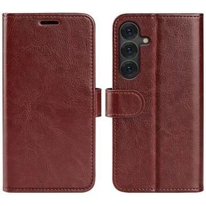 Samsung Galaxy S25 Wallet Schutzhülle mit Magnetverschluss - Braun