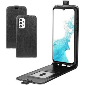 Samsung Galaxy A23 5G Vertikale Flip Case mit Kartensteckplatz - Schwarz
