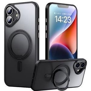 iPhone 16 Magnetische Kickstand-Hybridhülle - Schwarz