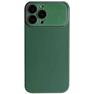 iPhone 15 Pro Liquid Silikonhülle mit Glaslinsenschutz - Grün