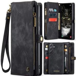 Samsung Galaxy A36 Caseme 008 2-in-1 Multifunktions Wallet Hülle - Schwarz