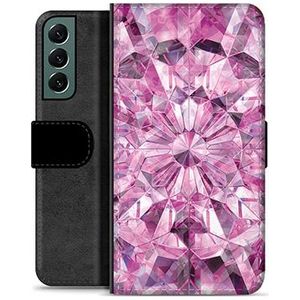 Samsung Galaxy S22+ 5G Premium Schutzhülle mit Geldbörse - Rosa Kristall