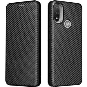 Motorola Moto E20 Flip Case - Karbonfaser - Schwarz