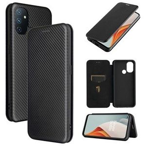 OnePlus Nord N100 Flip Case - Karbonfaser - Schwarz