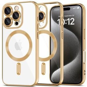 iPhone 16 Pro Tech-Protect MagFlex Hülle - MagSafe-kompatibel - Klar / Gold