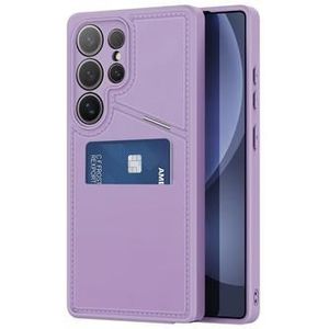 Samsung Galaxy S25 Ultra Dux Ducis Rafi II Magnetische Hülle mit Kickstand und Kartenschlitzen - Lila