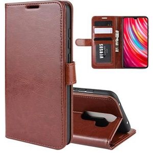 Xiaomi Redmi Note 8 Pro Wallet Schutzhülle mit Magnetverschluss - Braun