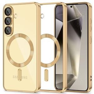 Samsung Galaxy S25 Tech-Protect MagFlex Hülle - MagSafe-kompatibel - Klar / Gold