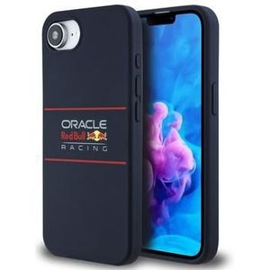 iPhone 16e Oracle Red Bull Racing Horizontal Logo Silikonhülle - MagSafe Kompatibel - Marine