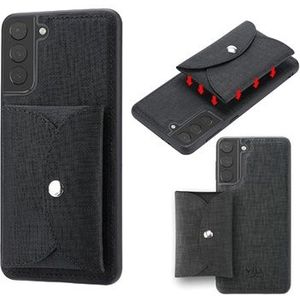 Vili T Samsung Galaxy S21+ 5G Hülle mit Magnetischer Geldbörse - Schwarz
