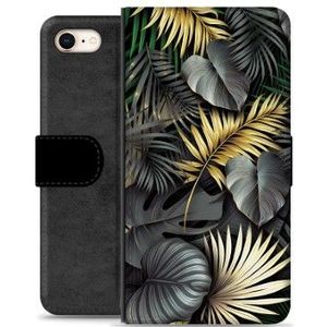iPhone 7/8/SE (2020)/SE (2022) Premium Schutzhülle mit Geldbörse - Goldene Blätter