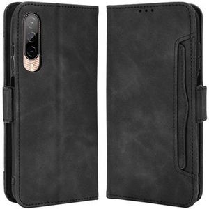 HTC Desire 22 Pro Wallet Hülle mit Kartenhalter - Schwarz