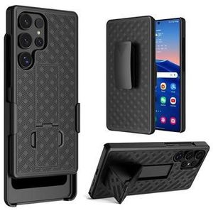 Samsung Galaxy S25 Ultra Hybrid Hülle mit Gürtelclip - Grau