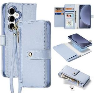 Samsung Galaxy S25 Dux Ducis Lawa Brieftaschen-Lederhülle mit Magnetabdeckung - Baby Blau