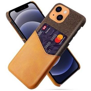 KSQ iPhone 13 Mini Hülle mit Kartenfach - Kaffee