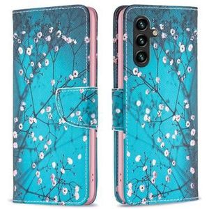 Samsung Galaxy A05s Wonder Series Wallet Hülle - Weiß Blumen