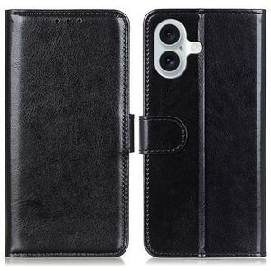 iPhone 16 Plus Wallet Schutzhülle mit Magnetverschluss - Schwarz