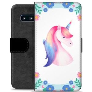 Samsung Galaxy S10 Premium Schutzhülle mit Geldbörse - Einhorn