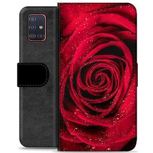 Samsung Galaxy A51 Premium Schutzhülle mit Geldbörse - Rose