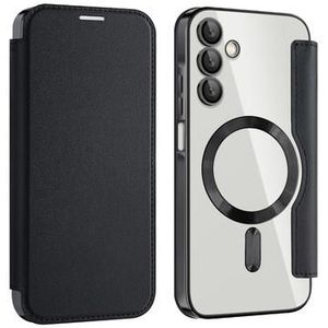 Samsung Galaxy A15 Flip Hülle mit Kartenfach - MagSafe-kompatibel (Offene Verpackung - Bulk) - Schwarz