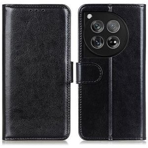 OnePlus 12 Wallet Schutzhülle mit Magnetverschluss - Schwarz