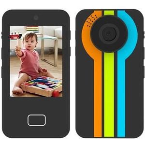 D16 Handykamera für Kinder mit Doppelobjektiv / Telefonspielzeug mit 32G Speicherkarte - Schwarz