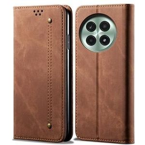 OnePlus 13 Retro Wallet Hülle mit Magnetverschluss - Braun