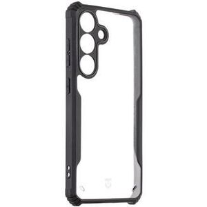 Samsung Galaxy S25 Tactical Quantum Stealth Hülle mit verstärkten Ecken (Offene Verpackung - Bulk Befriedigend) - Klar / Schwarz