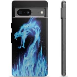Google Pixel 7 TPU Hülle - Blauer Feuerdrache