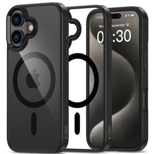 iPhone 16 Plus Tech-Protect Magmat Hülle - MagSafe-kompatibel - Schwarz / Durchsichtig