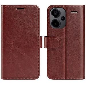 Xiaomi Redmi Note 13 Pro+ Wallet Hülle mit Magnetverschluss - Braun