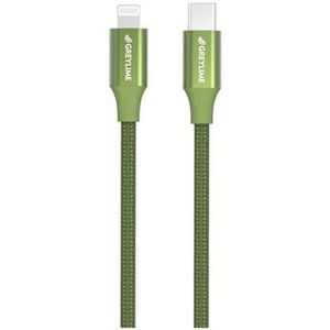 GreyLime 18W Geflochtenes USB-C / Lightning Kabel - MFi-Zertifiziert - 1m - Grün