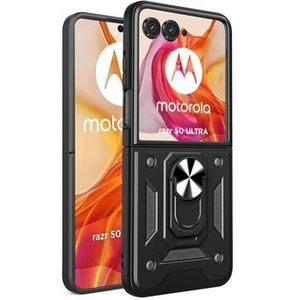 Motorola Razr 50 Ultra Hybrid-Hülle mit Ringhalterung - Schwarz