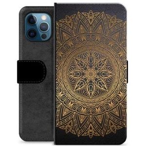 iPhone 12 Pro Premium Schutzhülle mit Geldbörse - Mandala