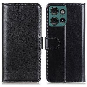 Motorola Edge 50 Neo Wallet Schutzhülle mit Magnetverschluss - Schwarz