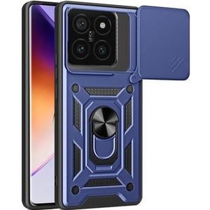 Xiaomi 14T Pro Drehring-Hybrid Hülle mit Kameraschutz - Blau