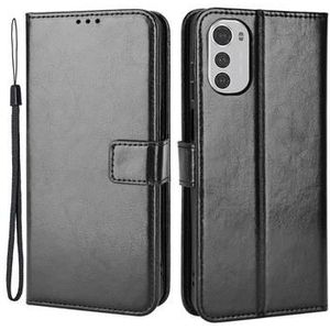 Motorola Moto E32s Wallet Schutzhülle mit Magnetverschluss - Schwarz
