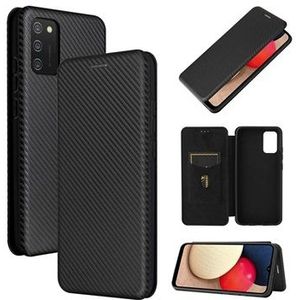 Samsung Galaxy A02s Flip Case - Karbonfaser - Schwarz