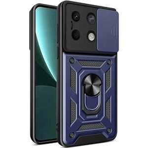 Xiaomi Redmi Note 13 Drehring-Hybrid Hülle mit Kameraschutz - Blau