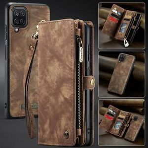 Samsung Galaxy A12 Caseme 2-in-1 Multifunktions Wallet Hülle - Braun