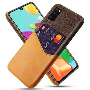 KSQ Samsung Galaxy A41 Hülle mit Kartenhalter - Braun