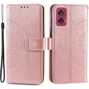 Motorola Edge 50 Fusion Mandala Serie Wallet Hülle - Roségold